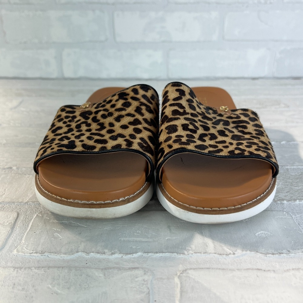 Cole Haan ZERØGRAND Sandals Womens 8 Leopard Animal Print Slides Brown‎ Casual - Picture 7 of 11